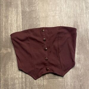 Bozzolo Mauve Strapless Corset Top